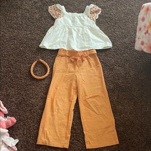 Joie White and Orange Floral Outfit